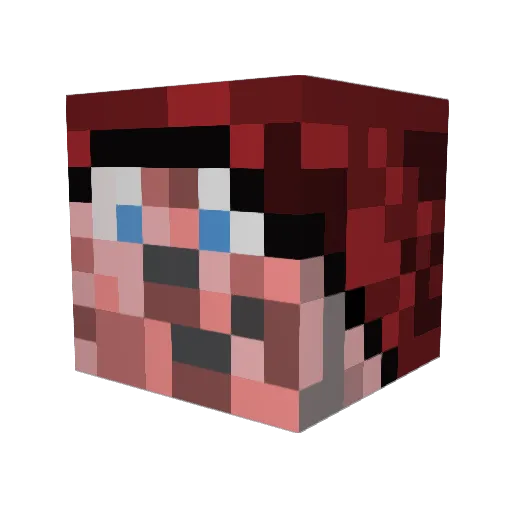 ks0five Minecraft avatar head, 3D render