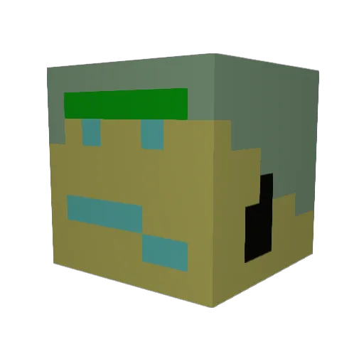ks2650 Minecraft avatar head, 3D render