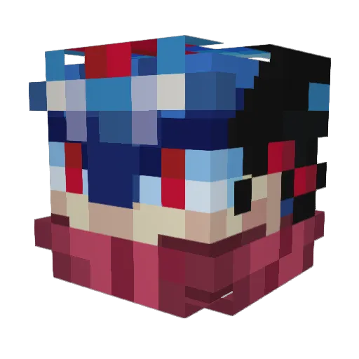 ks2wavvy Minecraft avatar head, 3D render