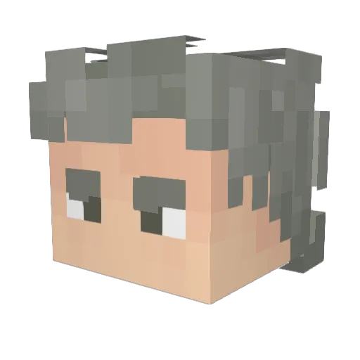 ks_point Minecraft avatar head, 3D render