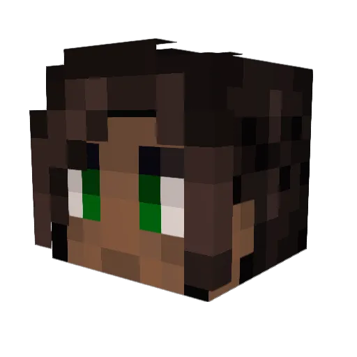 ksanthippe Minecraft avatar head, 3D render
