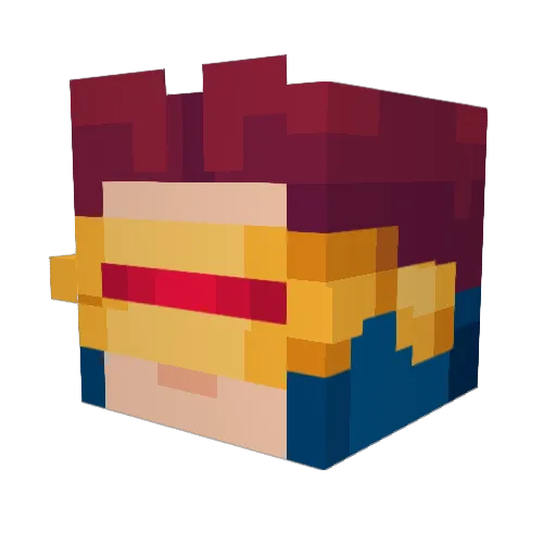 kschu Minecraft avatar head, 3D render