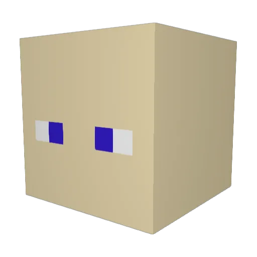 ksed Minecraft avatar head, 3D render