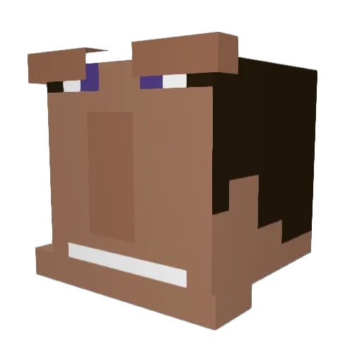 ksekmen Minecraft avatar head, 3D render