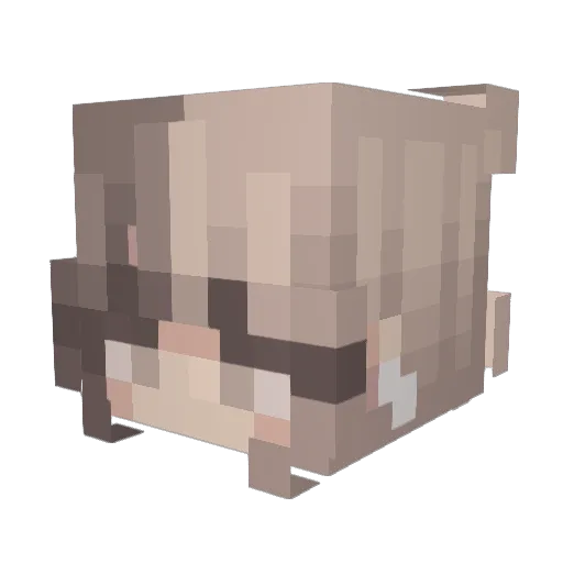 kseniia Minecraft avatar head, 3D render