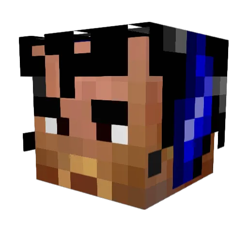ksiqno Minecraft avatar head, 3D render