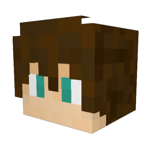 ksirob Minecraft avatar head, 3D render