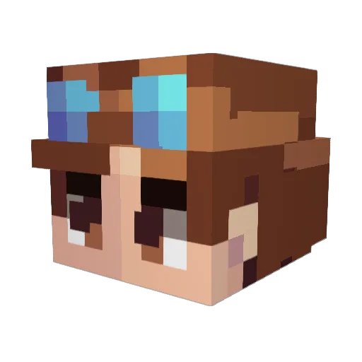 kskoba Minecraft avatar head, 3D render