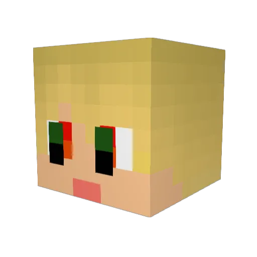 kslx1 Minecraft avatar head, 3D render