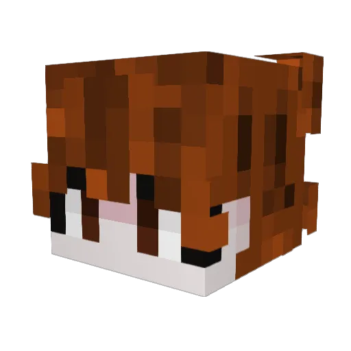 ksorrr Minecraft avatar head, 3D render