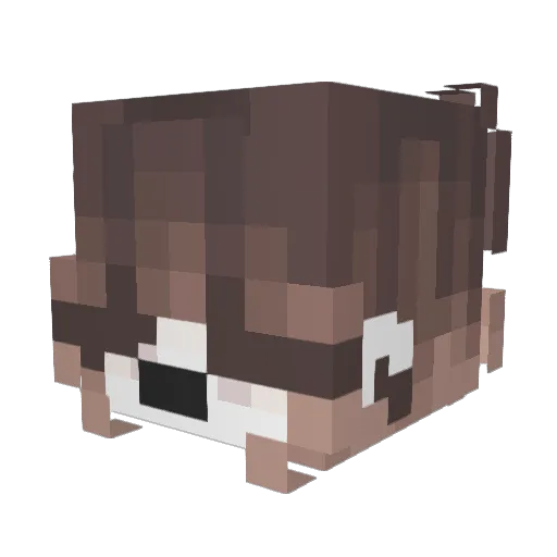 ksqfia Minecraft avatar head, 3D render
