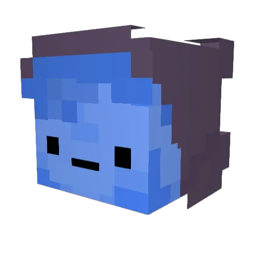 ksrwq Minecraft avatar head, 3D render