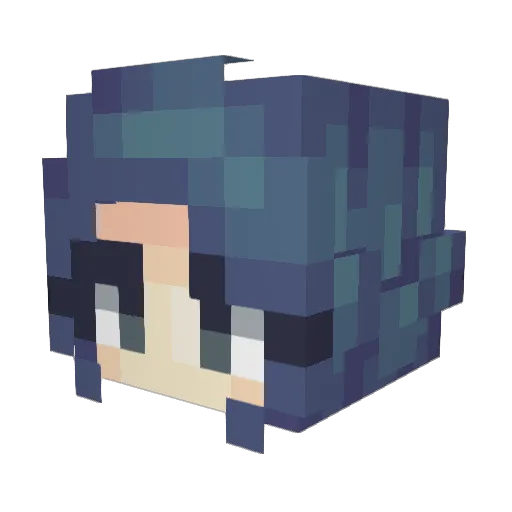 kt_kirby Minecraft avatar head, 3D render