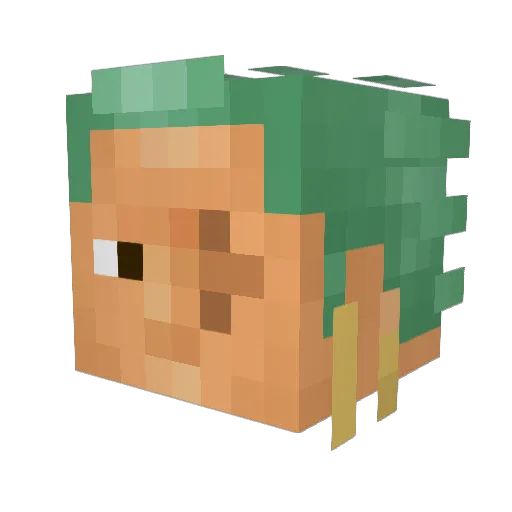 ktasan Minecraft avatar head, 3D render