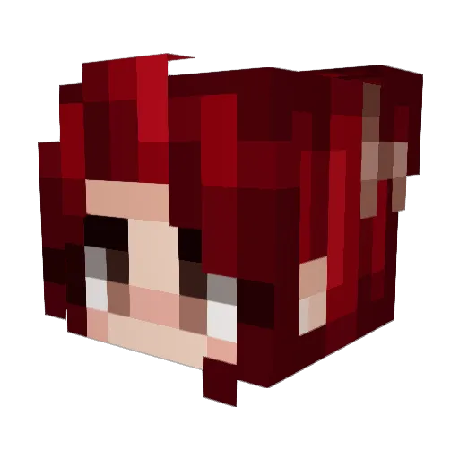 kte_mcr Minecraft avatar head, 3D render