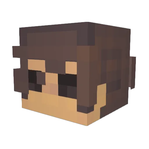 ktinaa Minecraft avatar head, 3D render