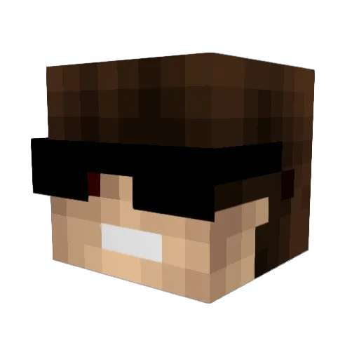 ktq Minecraft avatar head, 3D render