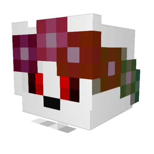 kttie Minecraft avatar head, 3D render