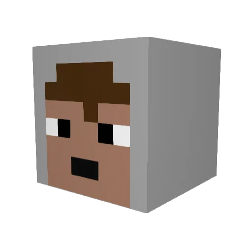 ku2007 Minecraft avatar head, 3D render
