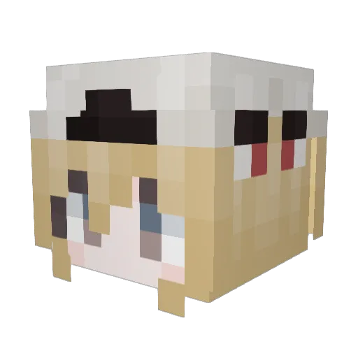 ku__Fu Minecraft avatar head, 3D render