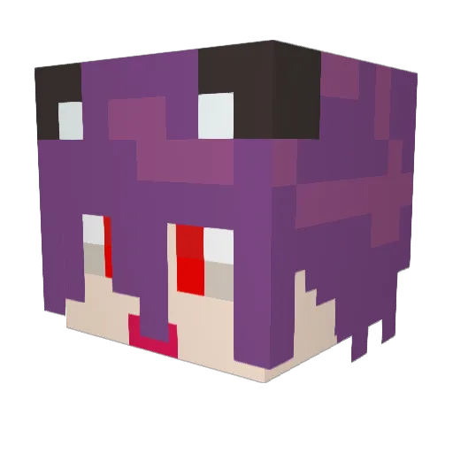 ku_li_wang Minecraft avatar head, 3D render