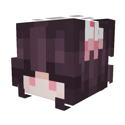 kuainian Minecraft avatar head, 3D render