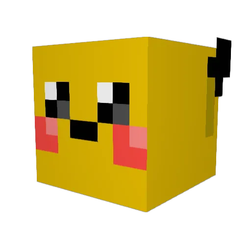 kualer Minecraft avatar head, 3D render