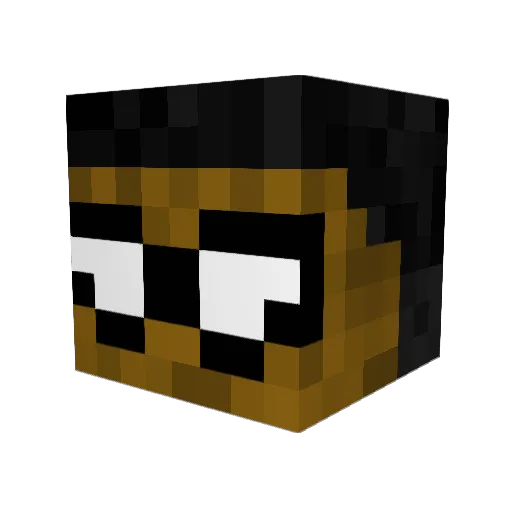 kuamala Minecraft avatar head, 3D render