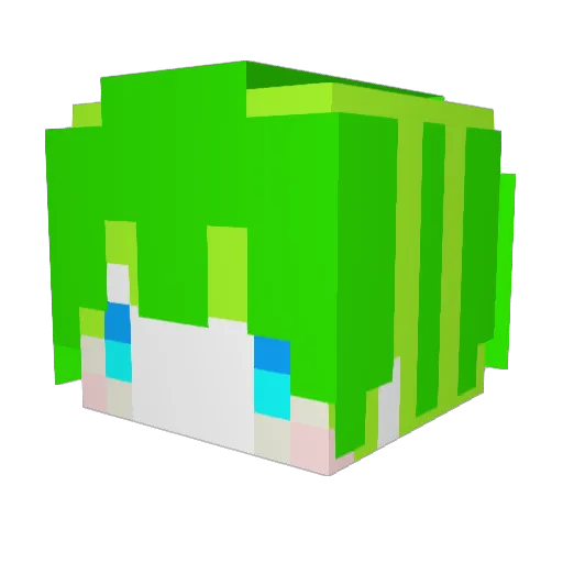 kuan_TW Minecraft avatar head, 3D render