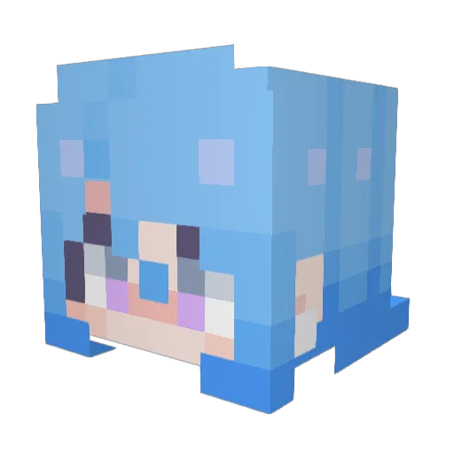 kuandianyan Minecraft avatar head, 3D render