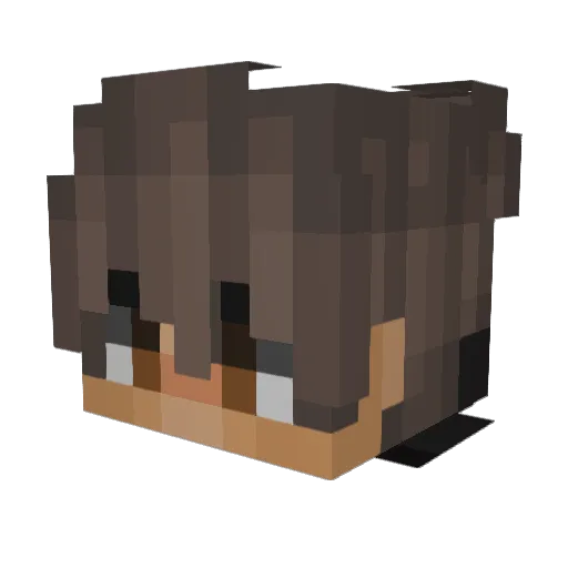 kuasoo Minecraft avatar head, 3D render
