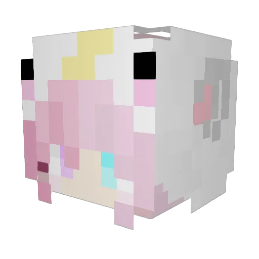 kuatai Minecraft avatar head, 3D render