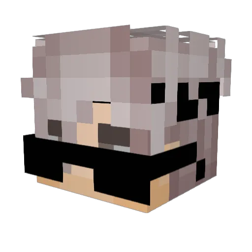 kuavv Minecraft avatar head, 3D render