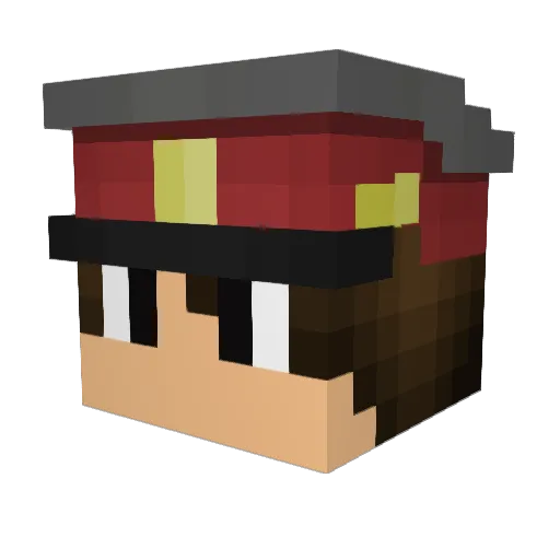 kuba1716f Minecraft avatar head, 3D render