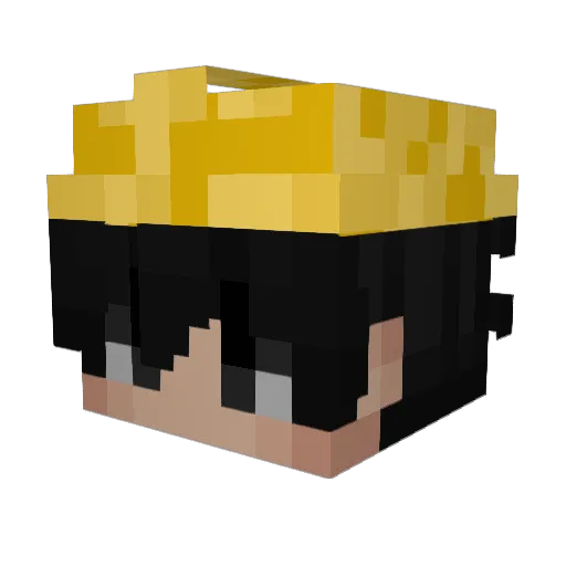 kuba60 Minecraft avatar head, 3D render