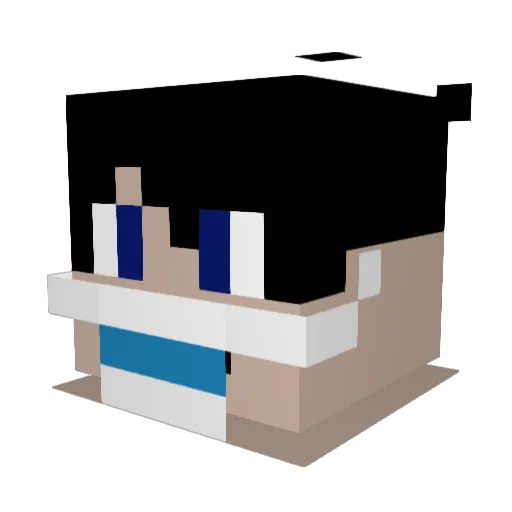 kubacz33 Minecraft avatar head, 3D render