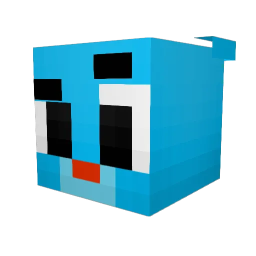 kubadutka Minecraft avatar head, 3D render