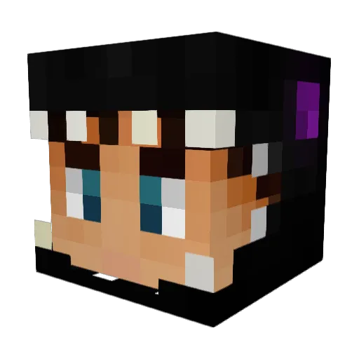 kubadxb Minecraft avatar head, 3D render