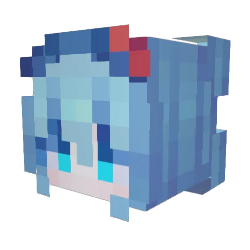 kubagoat Minecraft avatar head, 3D render