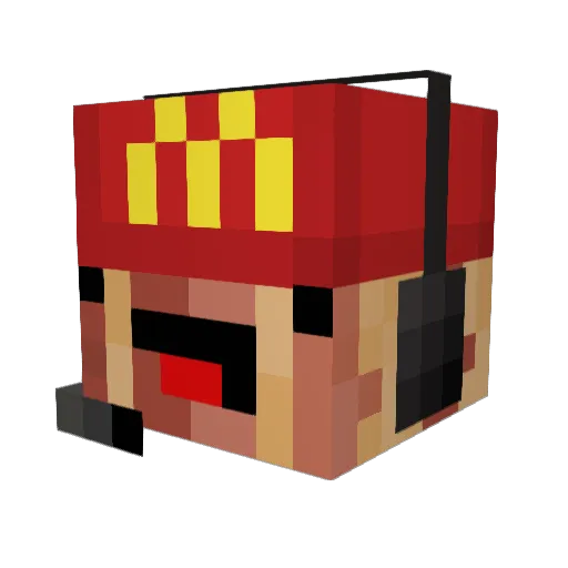 kubatrooper Minecraft avatar head, 3D render