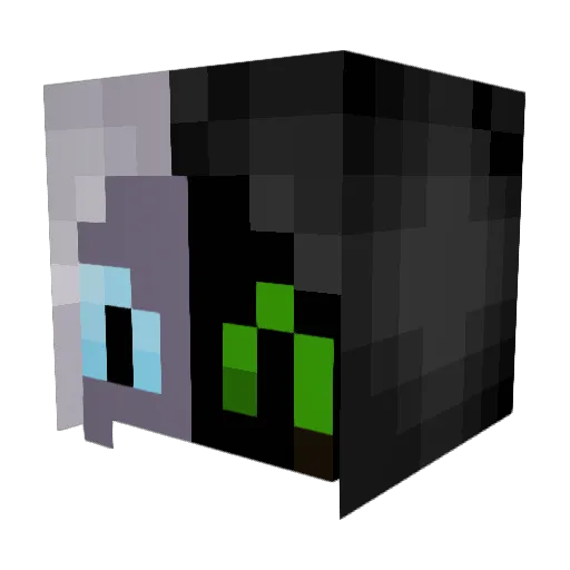 kubawol Minecraft avatar head, 3D render
