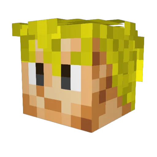 kubek89 Minecraft avatar head, 3D render