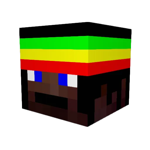kuben_ Minecraft avatar head, 3D render