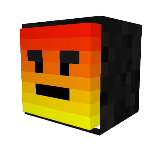 kubeq_yt Minecraft avatar head, 3D render