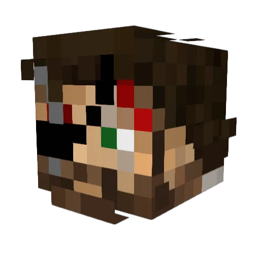 kubertpl Minecraft avatar head, 3D render