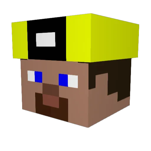 kubikczech Minecraft avatar head, 3D render