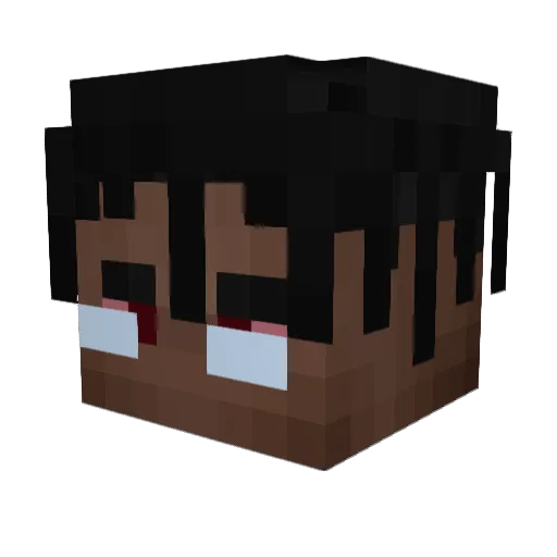 kubiqqq_ Minecraft avatar head, 3D render