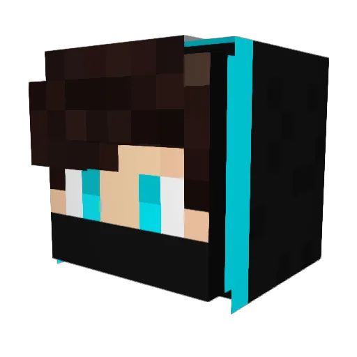 kuboli Minecraft avatar head, 3D render