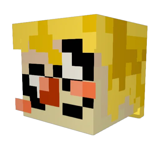 kubzlee Minecraft avatar head, 3D render