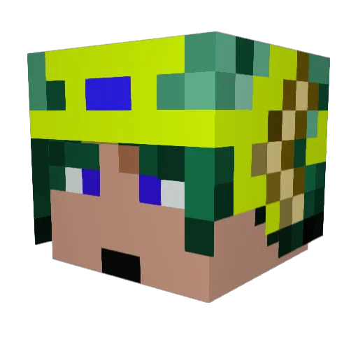 kuchibue123 Minecraft avatar head, 3D render